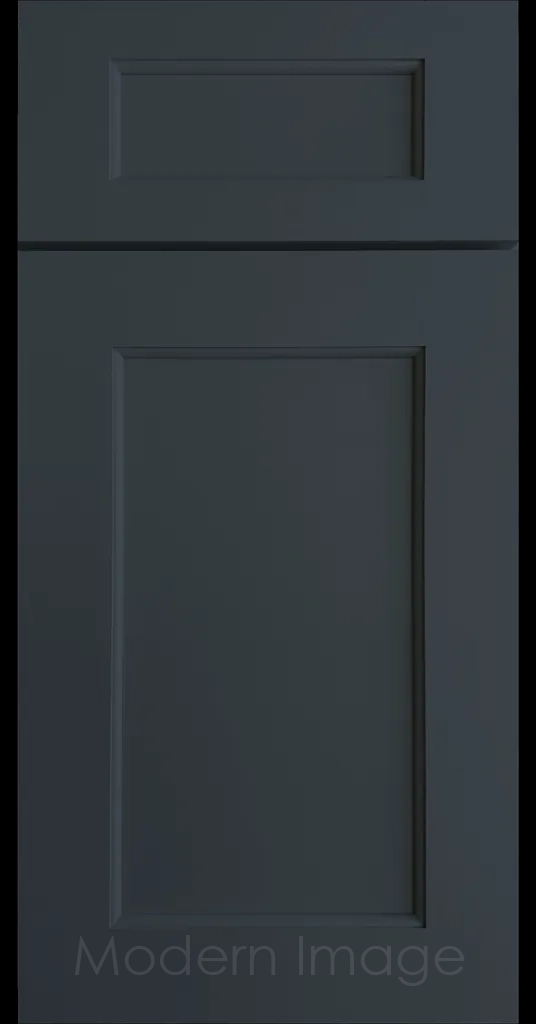 Carlsbad II Shaker kitchen cabinets with distinct line detailing in a Naval color.